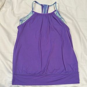 Girls Ivivva tank with built in sports bra,size 12